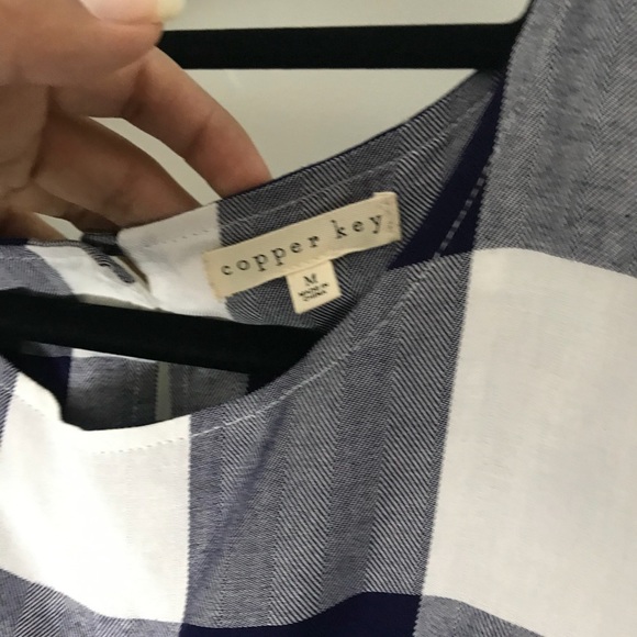 NWT Copper Key Blue & White Checkered Dress - Picture 4 of 6